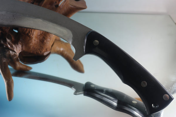 Fumio Inagaki FI-920 Kukri Machete Knife, 13" VG-10 Damascus Blade - JapaneseKnifeDirect.Com