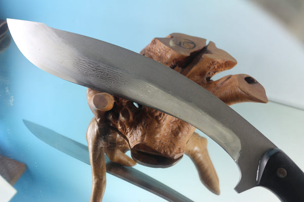Fumio Inagaki FI-920 Kukri Machete Knife, 13" VG-10 Damascus Blade - JapaneseKnifeDirect.Com