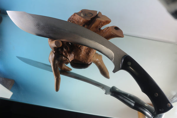 Fumio Inagaki FI-920 Kukri Machete Knife, 13" VG-10 Damascus Blade - JapaneseKnifeDirect.Com