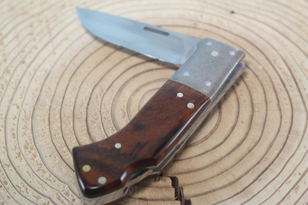 Fumio Inagaki FI-940 RON LAKE  Folders, Custom Replica with Damascus Mokume-Gane Bolster