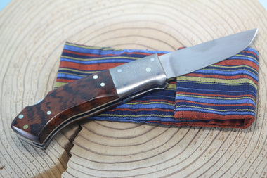 Fumio Inagaki FI-940 RON LAKE  Folders, Custom Replica with Damascus Mokume-Gane Bolster
