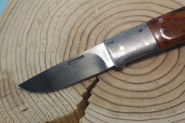 Fumio Inagaki FI-940 RON LAKE  Folders, Custom Replica with Damascus Mokume-Gane Bolster