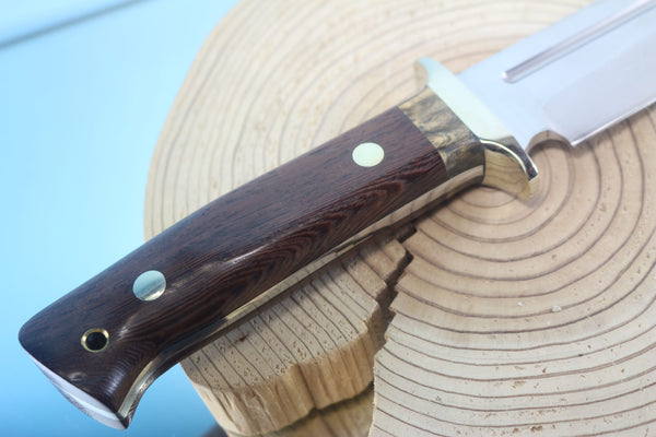 Fumio Inagaki FI-955 9-inch & 10-inch Big Bowie Knife. VG-10 Damascus blade with long Blood Groove