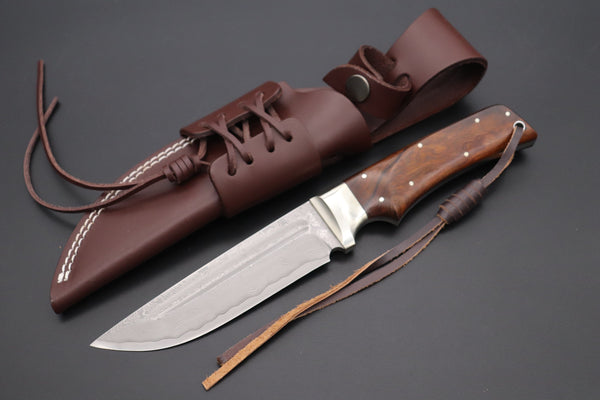 Hattori KD30-華HANA (Cowry X Damascus Ultimate Edition, Desert Ironwood Handle, KD30HAI)