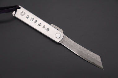 Hattori KD30-HIGO Cowry X Damascus Higonokami Folding Knife - JapaneseKnifeDirect.Com