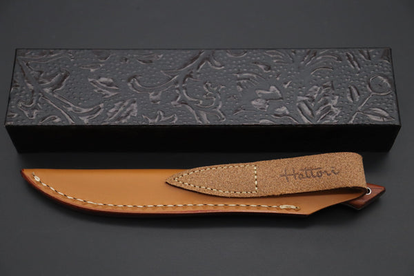 Hattori KD30-MEDAKA-1C Cowry X Damascus Little Fisherman's Utility (Cocobolo Wood Handle)