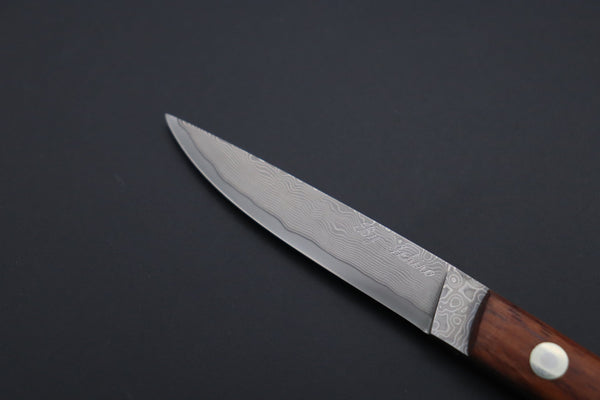Hattori KD30-MEDAKA-1C Cowry X Damascus Little Fisherman's Utility (Cocobolo Wood Handle)