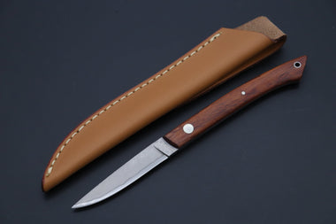 Hattori KD30-MEDAKA-1C Cowry X Damascus Little Fisherman's Utility (Cocobolo Wood Handle)
