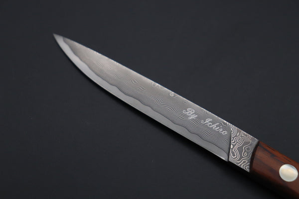 Hattori KD30-MEDAKA-2C Cowry X Damascus Little Fisherman's Utility (Cocobolo Wood Handle)