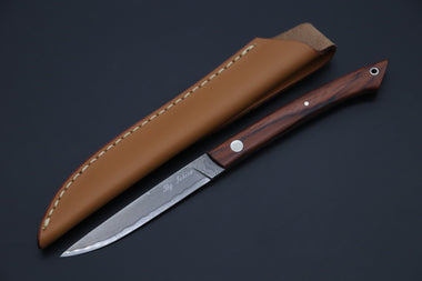 Hattori KD30-MEDAKA-2C Cowry X Damascus Little Fisherman's Utility (Cocobolo Wood Handle)