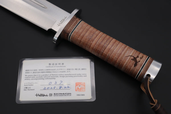Hattori 傘 SAN-GECKO Limited Edition GECKO-31 Black Bowie Hunter (Hollow Ground)
