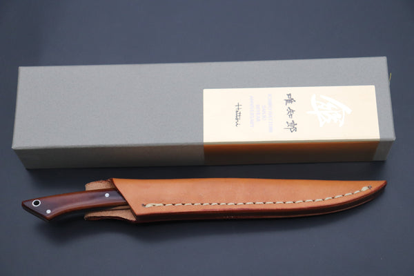 Hattori 傘 SAN Limited Edition SAN-100 Little Fisherman's Utility “Custom Brown Linen Micarta Handle”