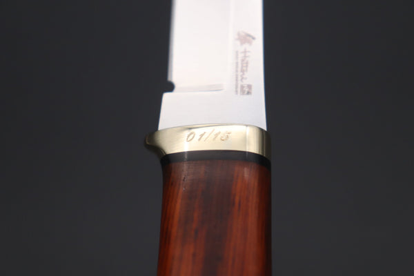 Hattori 傘 SAN Limited Edition  SAN-117-1 "Serial No.1" Custom Classic Tanto (Cocobolo Wood Handle)