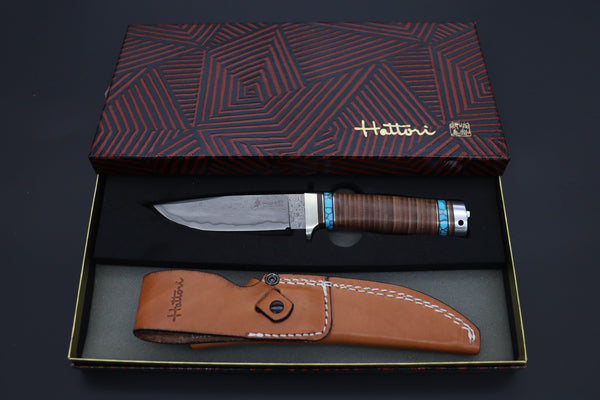 Hattori 傘 SAN Limited Edition SAN-134 Cowry-X Damascus Mighty Hunter (Premium Turquoise Edition)