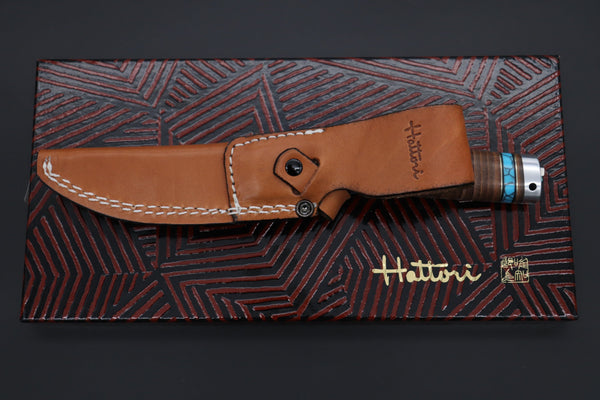 Hattori 傘 SAN Limited Edition SAN-134 Cowry-X Damascus Mighty Hunter (Premium Turquoise Edition)