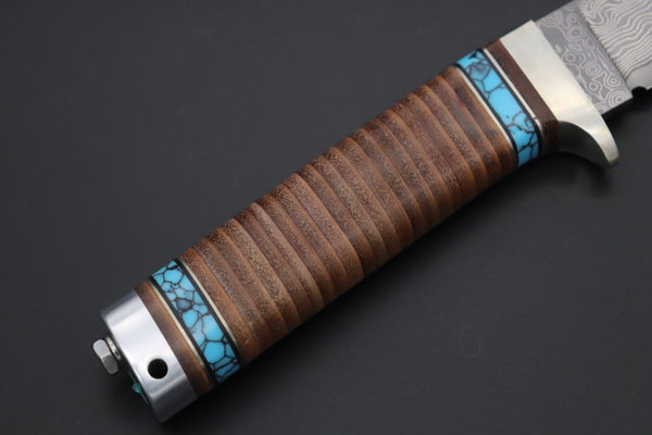 Hattori 傘 SAN Limited Edition SAN-134 Cowry-X Damascus Mighty Hunter (Premium Turquoise Edition)