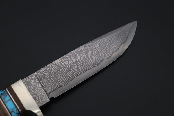 Hattori 傘 SAN Limited Edition SAN-134 Cowry-X Damascus Mighty Hunter (Premium Turquoise Edition)