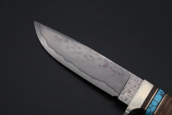 Hattori 傘 SAN Limited Edition SAN-134 Cowry-X Damascus Mighty Hunter (Premium Turquoise Edition)