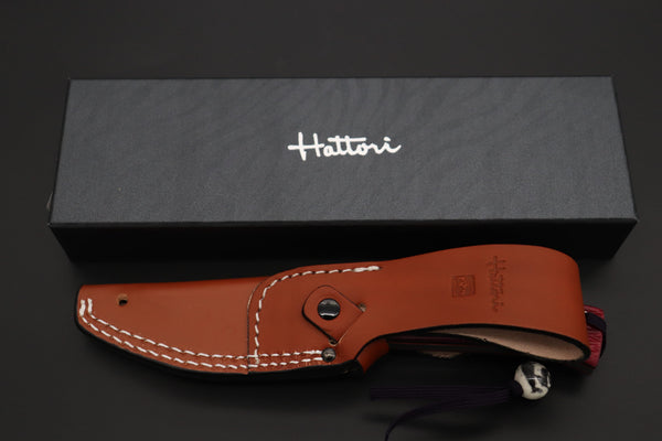 Hattori 傘 SAN Limited Edition SAN-148 Cowry-X Damascus 紅蓮 (Single Bevel Edge )