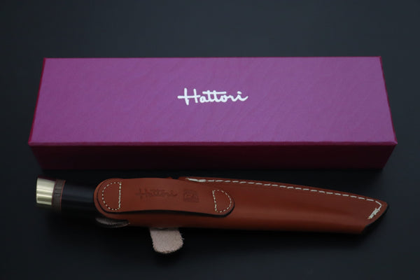 Hattori 傘 SAN Limited Edition SAN-151 "Hattori Natures Edition" Custom Classic Tanto (Custom African Ebony & Walnut Combination Wood Handle)