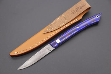 Hattori 傘 SAN Limited Edition SAN-74 Cowry-X Damascus “Two-Tone” Slim Utility