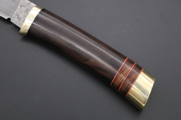 Hattori 傘 SAN Limited Hattori Natures Edition SAN-140 Cowry-X Damascus Special Utility Hunter "Custom Combination Handle African Ebonywood Handle with Desert Ironwood"