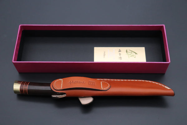 Hattori 傘 SAN Limited Hattori Natures Edition SAN-145 Cowry-X Damascus Special Utility Hunter "Custom Combination Handle African Ebonywood Handle with African Ebonywood"