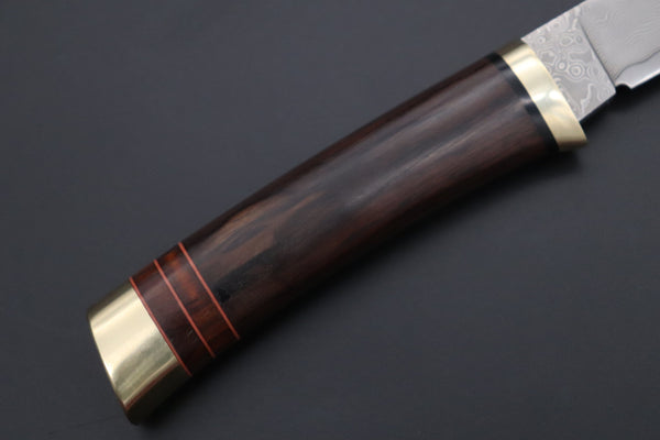 Hattori 傘 SAN Limited Hattori Natures Edition SAN-145 Cowry-X Damascus Special Utility Hunter "Custom Combination Handle African Ebonywood Handle with African Ebonywood"