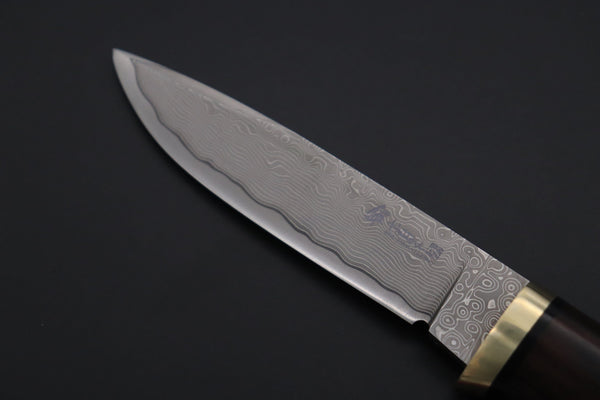 Hattori 傘 SAN Limited Hattori Natures Edition SAN-145 Cowry-X Damascus Special Utility Hunter "Custom Combination Handle African Ebonywood Handle with African Ebonywood"