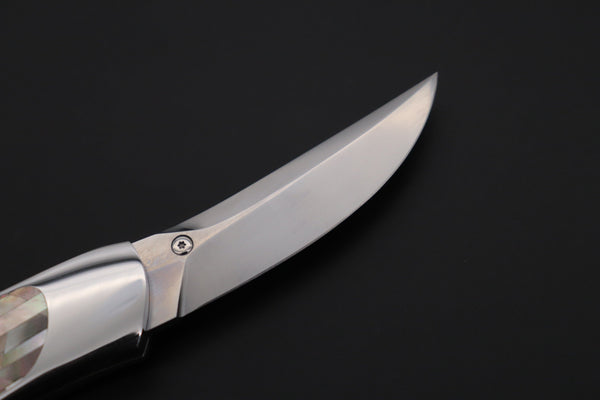 Ikuo Nagata Custom Folding Knife  – IN-100 “Black & Silver”