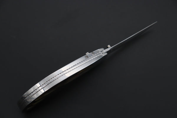 Ikuo Nagata Custom Folding Knife  – IN-100 “Black & Silver”