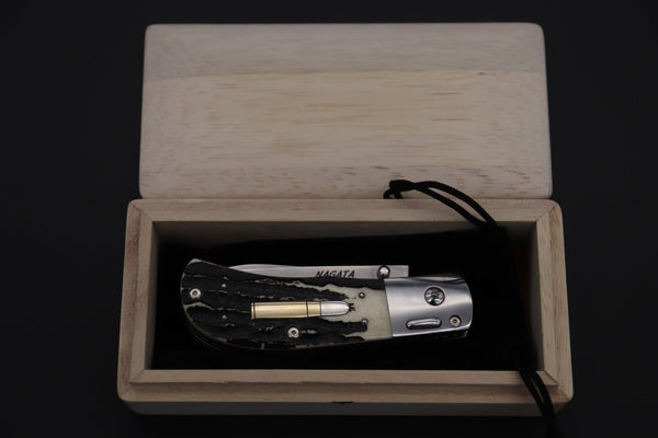 Ikuo Nagata Custom Folding Knife - IN-105 Wild Double