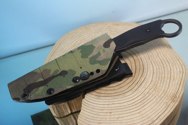 Makkari AT9-S Combat Utility Knife designed for Japan GSDF, 5" Spear point 440C Blade - JapaneseKnifeDirect.Com