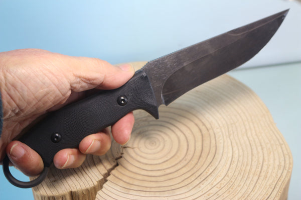 Makkari AT9-S Combat Utility Knife designed for Japan GSDF, 5" Spear point 440C Blade - JapaneseKnifeDirect.Com