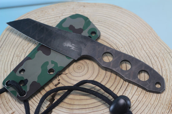 Makkari JM-120 Raptor, Wharncliffe Blade, 4" Non-Glare Black Coated AUS-8 Blade