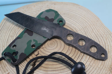 Makkari JM-120 Raptor, Wharncliffe Blade, 4" Non-Glare Black Coated AUS-8 Blade