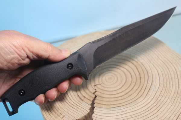 Makkari JM-180 "Sea-Alligator" Combat Fighting Knife designed for Japan GSDF, 5-3/4" Spear point 440C Blade - JapaneseKnifeDirect.Com