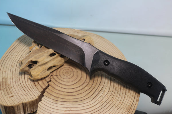 Makkari JM-180 "Sea-Alligator" Combat Fighting Knife designed for Japan GSDF, 5-3/4" Spear point 440C Blade - JapaneseKnifeDirect.Com