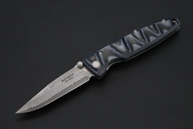 Mcusta Classic Wave Series MC-10D VG-10 Damascus blade with Blue Micarta handle - JapaneseKnifeDirect.Com