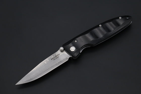 Mcusta Classic Wave Series MC-17D VG-10 Damascus blade with Black Pakka Wood Handlee - JapaneseKnifeDirect.Com