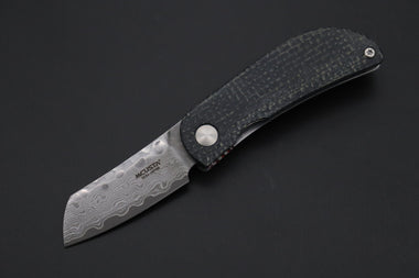 Mcusta New MC-21D Petit Series Mini Folders, VG-10 Damascus Blade, Jute Micarta Handles