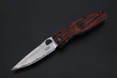 Mcusta SENGOKU Series MC-183G "TOKUGAWA IEYASU" SPG-2 SAN MAI Blade with Red-Pakkawood handle, Now with Pocket Clip