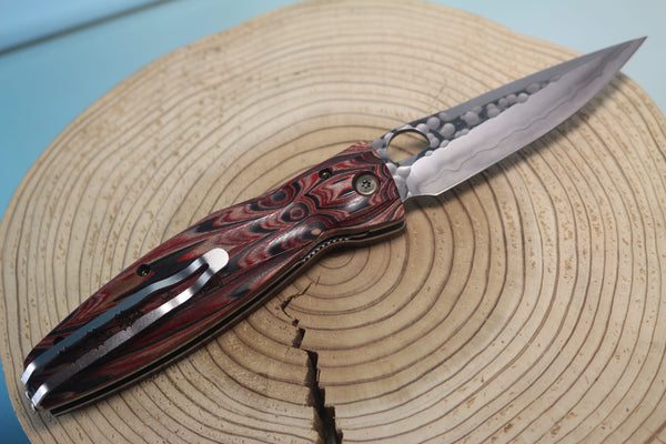 Mcusta SENGOKU Series MC-187G "TAKEDA SHINGEN" SPG-2 SAN MAI Blade with Red/Black Pakkawood Handle - JapaneseKnifeDirect.Com