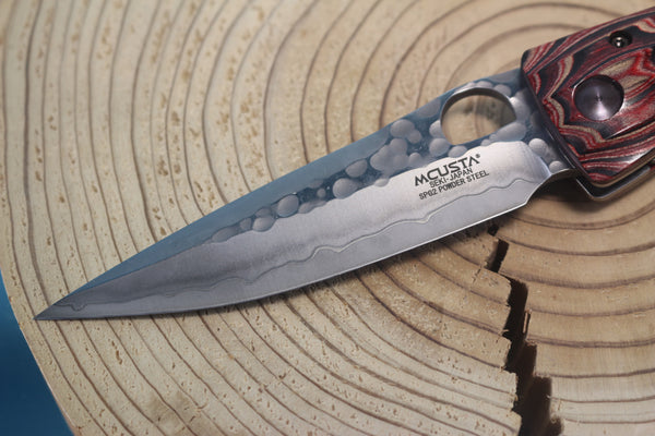 Mcusta SENGOKU Series MC-187G "TAKEDA SHINGEN" SPG-2 SAN MAI Blade with Red/Black Pakkawood Handle - JapaneseKnifeDirect.Com