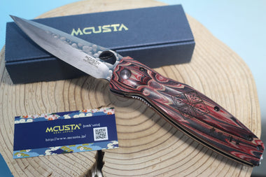 Mcusta SENGOKU Series MC-187G "TAKEDA SHINGEN" SPG-2 SAN MAI Blade with Red/Black Pakkawood Handle - JapaneseKnifeDirect.Com
