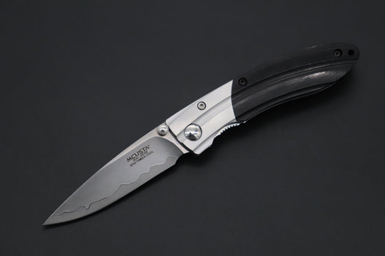 Mcusta SHINRA 森羅 Premium Series MC-142G RIPPLE SPG-2 San Mai (Black Pakka Wood Handle) - JapaneseKnifeDirect.Com