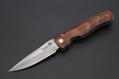 Mcusta Tactility Elite Folder Series MC-125D VG-10 Damascus Blade with Desert Ironwood Handle - JapaneseKnifeDirect.Com