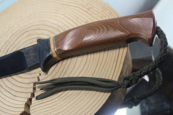 Motoharu Sano MS-200  Hammer Forged Damascus Fighting knife by Blacksmith Motoharu