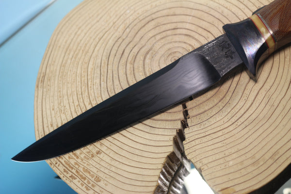 Motoharu Sano MS-200  Hammer Forged Damascus Fighting knife by Blacksmith Motoharu