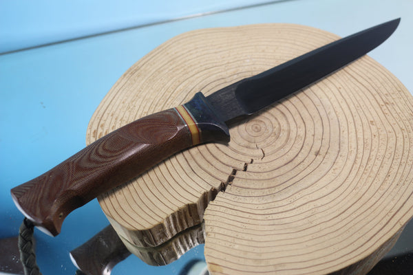 Motoharu Sano MS-200  Hammer Forged Damascus Fighting knife by Blacksmith Motoharu